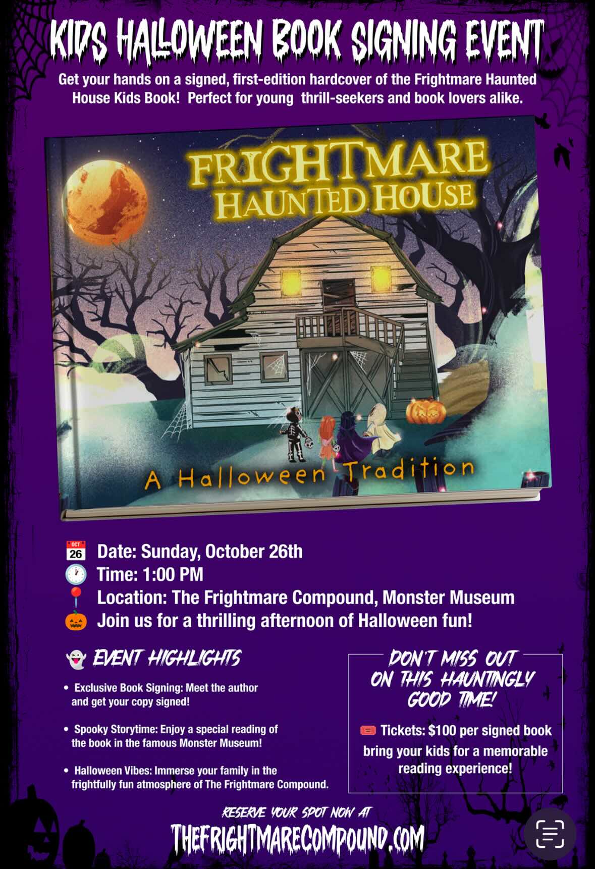 Kids Halloween Book Signing - October 26th, Sunday @ 1:00pm