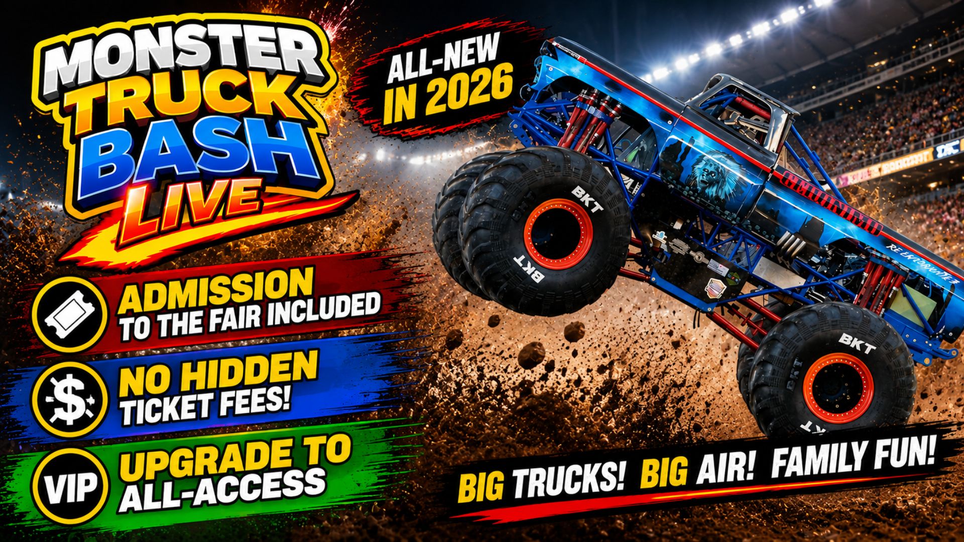 Nashville, TN - Monster Truck Bash - Friday 9/11/26 7:30PM