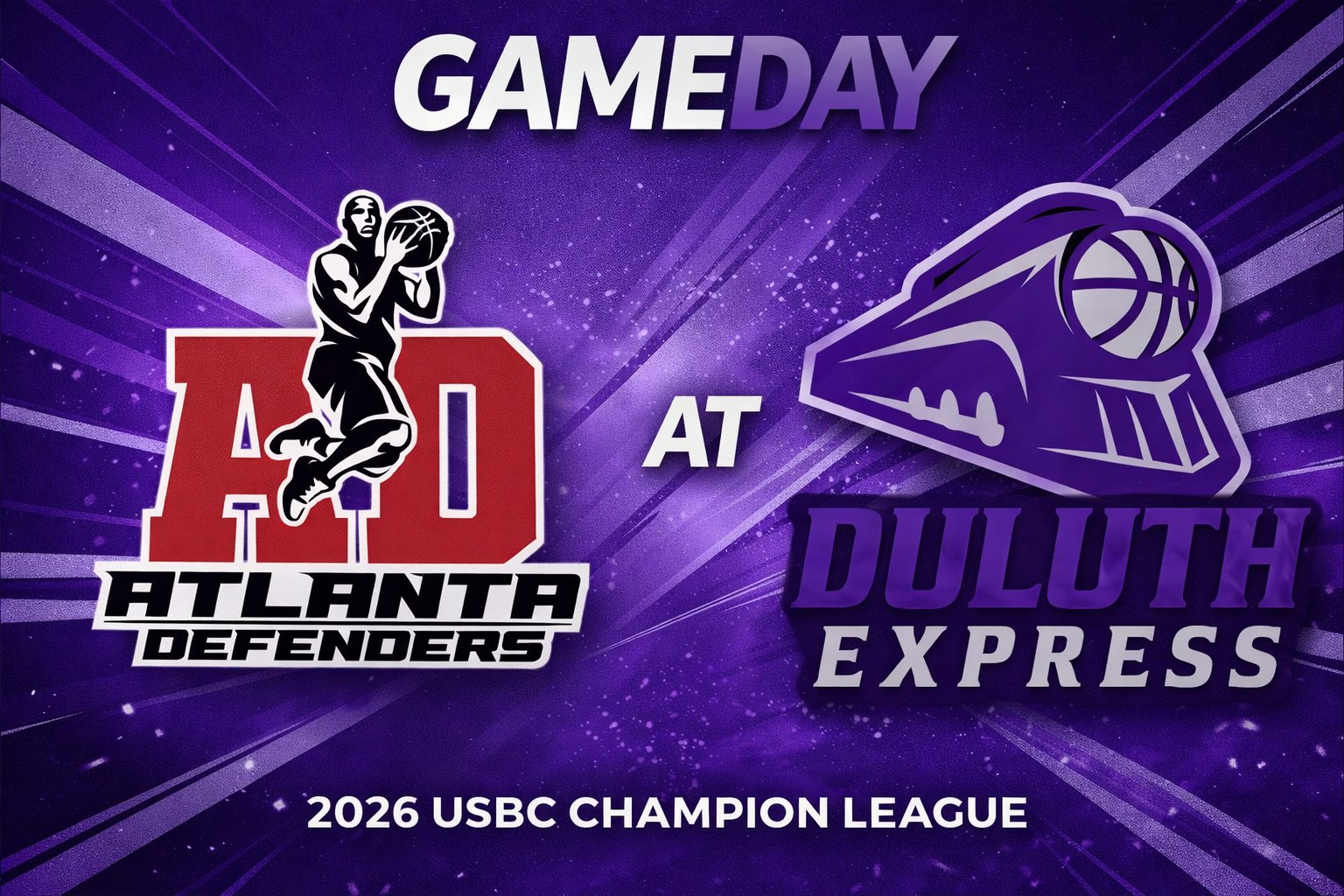 Atlanta Defenders vs Duluth Express 3:00pm October 4, 2026