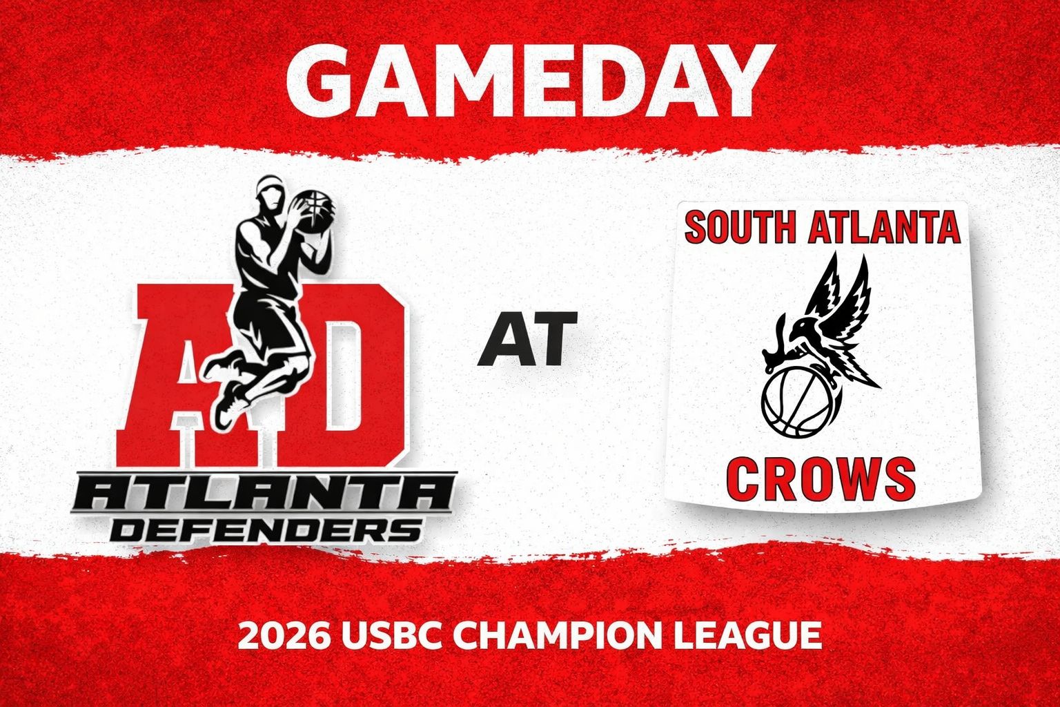 Atlanta Defenders vs South Atlanta Crows 3:00pm August 16, 2026