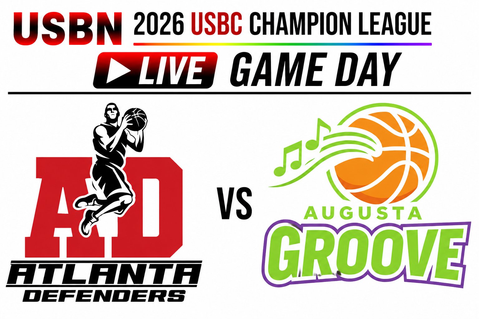 Augusta Groove at Atlanta Defenders 3:00pm August 2, 2026