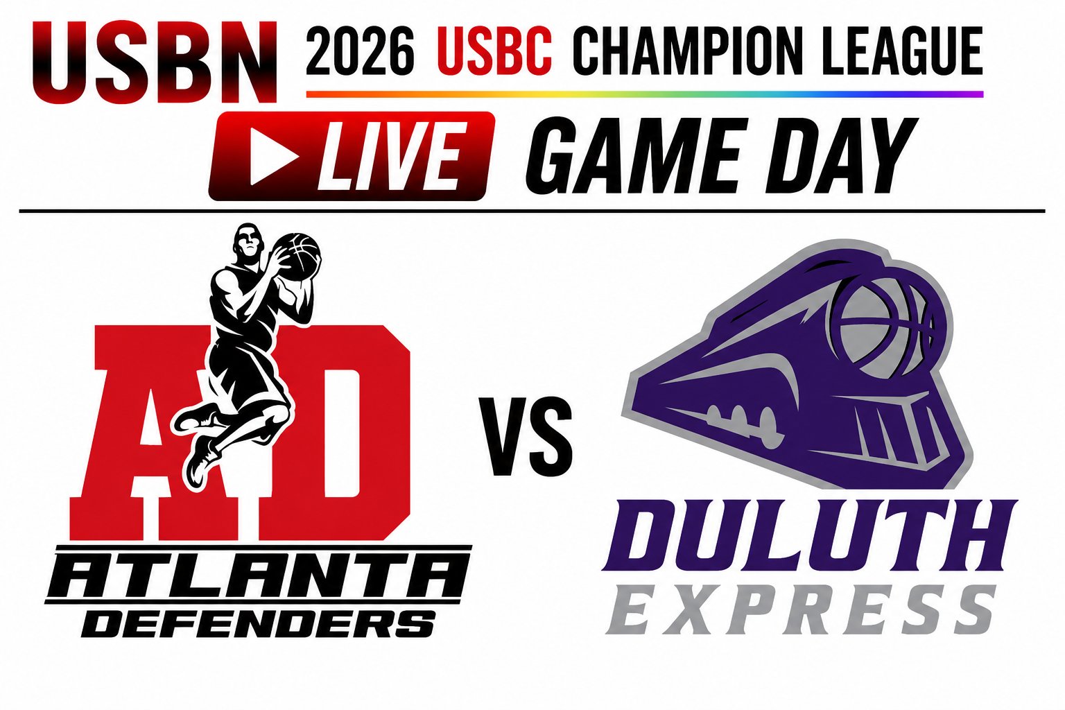 Duluth Express at Atlanta Defenders 3:00pm July 19, 2026