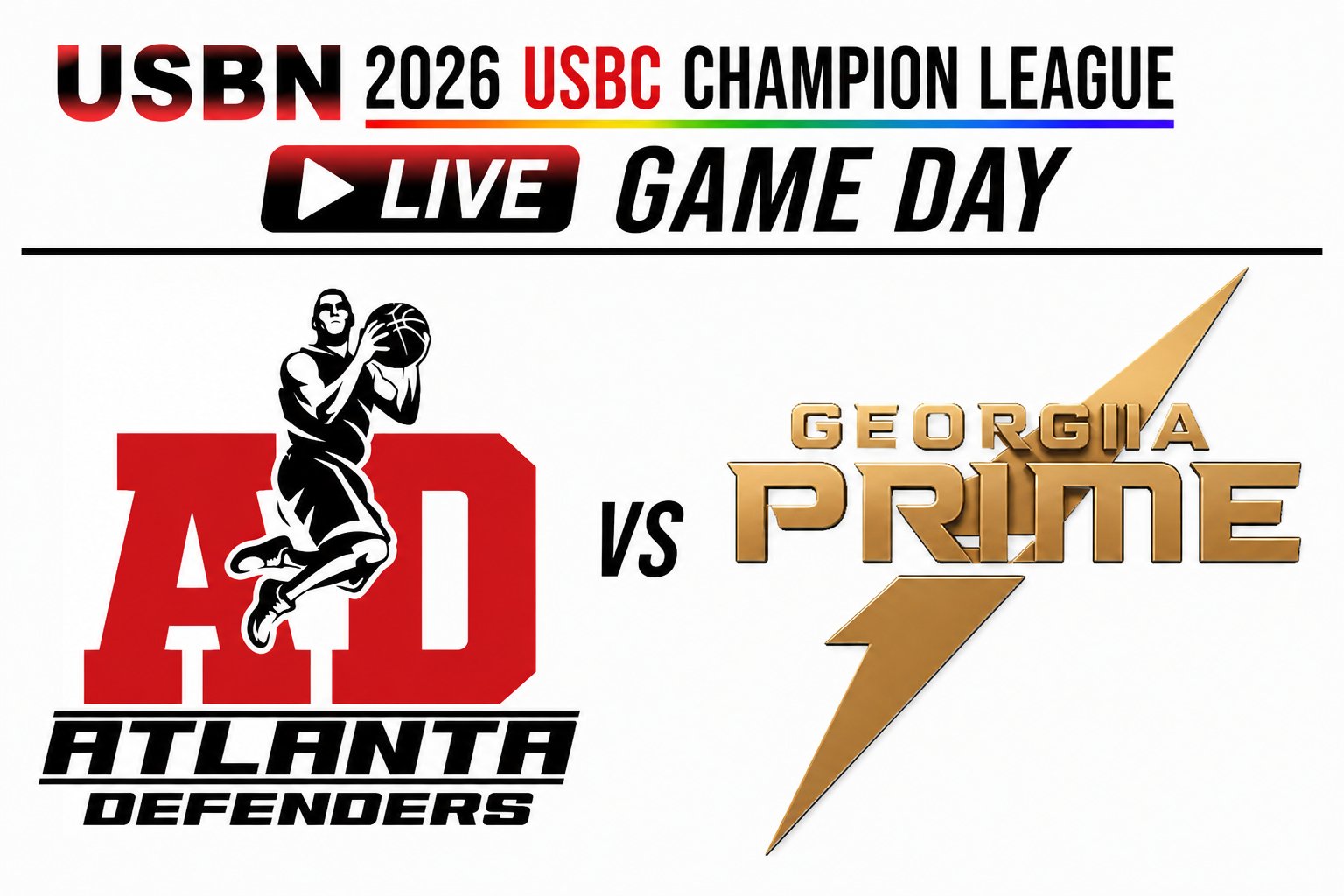 Georgia Prime at Atlanta Defenders 3:00pm September 27, 2026