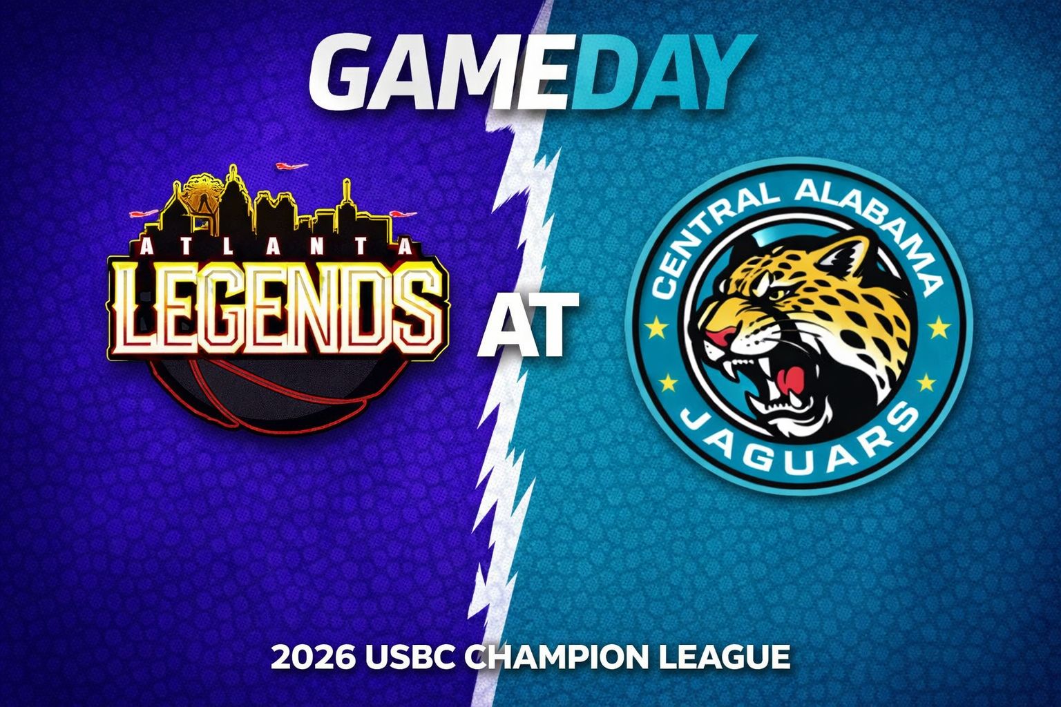 Atlanta Legends vs Central Alabama Jaguars 3:00pm October 4, 2026