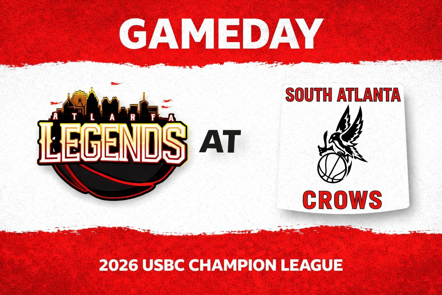 Atlanta Legends vs South Atlanta Crows 3:00pm July 5, 2026