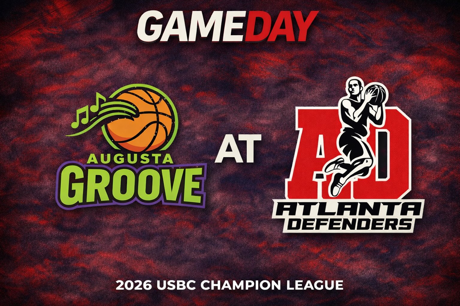 Augusta Groove vs Atlanta Defenders 3:00pm August 2, 2026