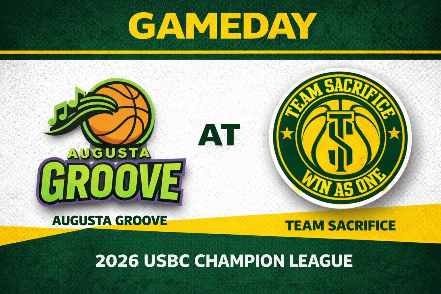 Augusta Groove vs Team Sacrifice 3:00pm June 7, 2026