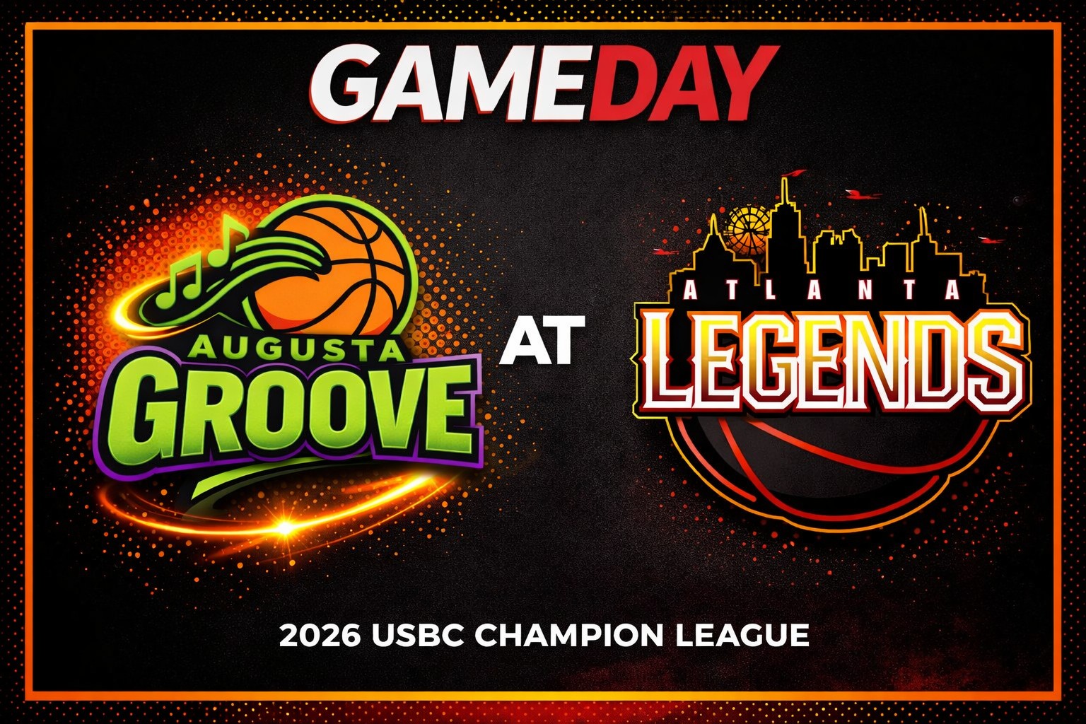 Augusta Groove vs Atlanta Legends 3:00pm October 11, 2026