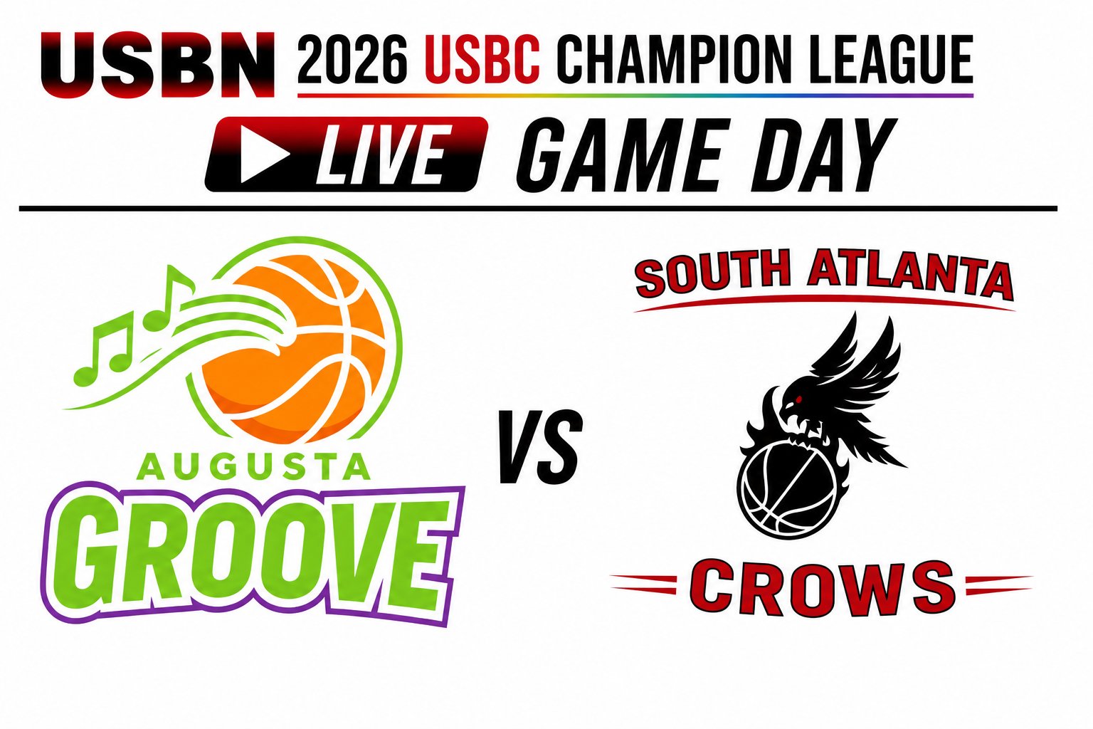 South Atlanta Crows at Augusta Groove 3:00pm September 13th, 2026
