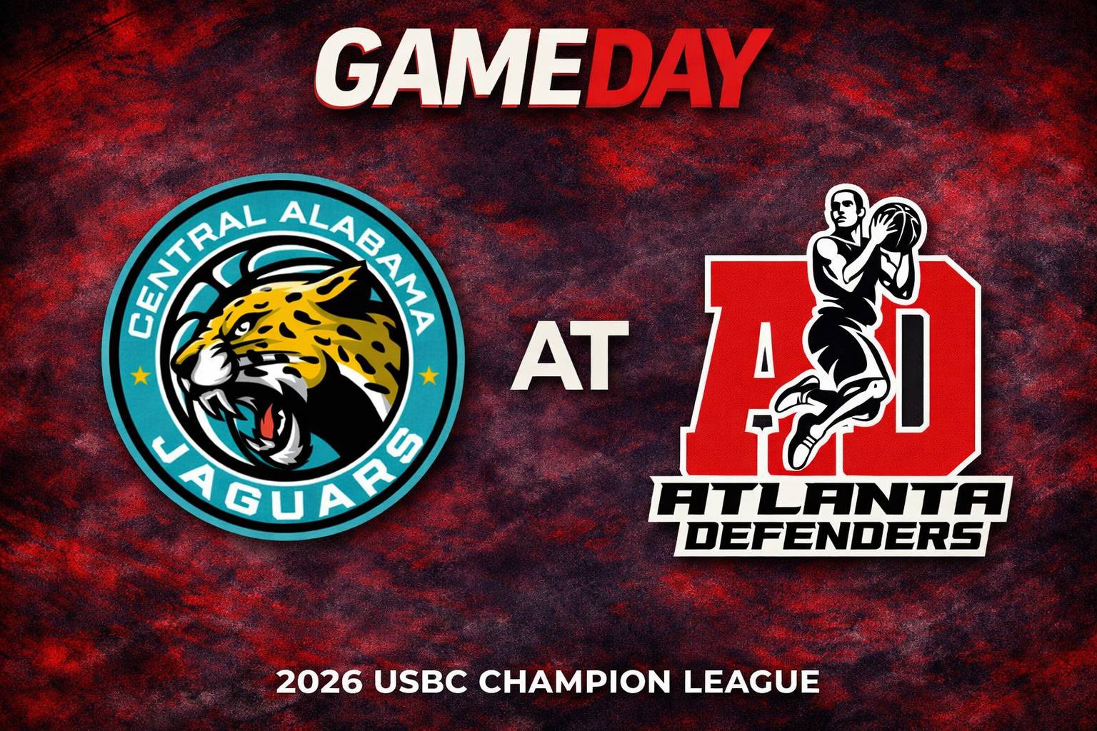 Central Alabama Jaguars vs Atlanta Defenders 3:00pm August 30, 2026