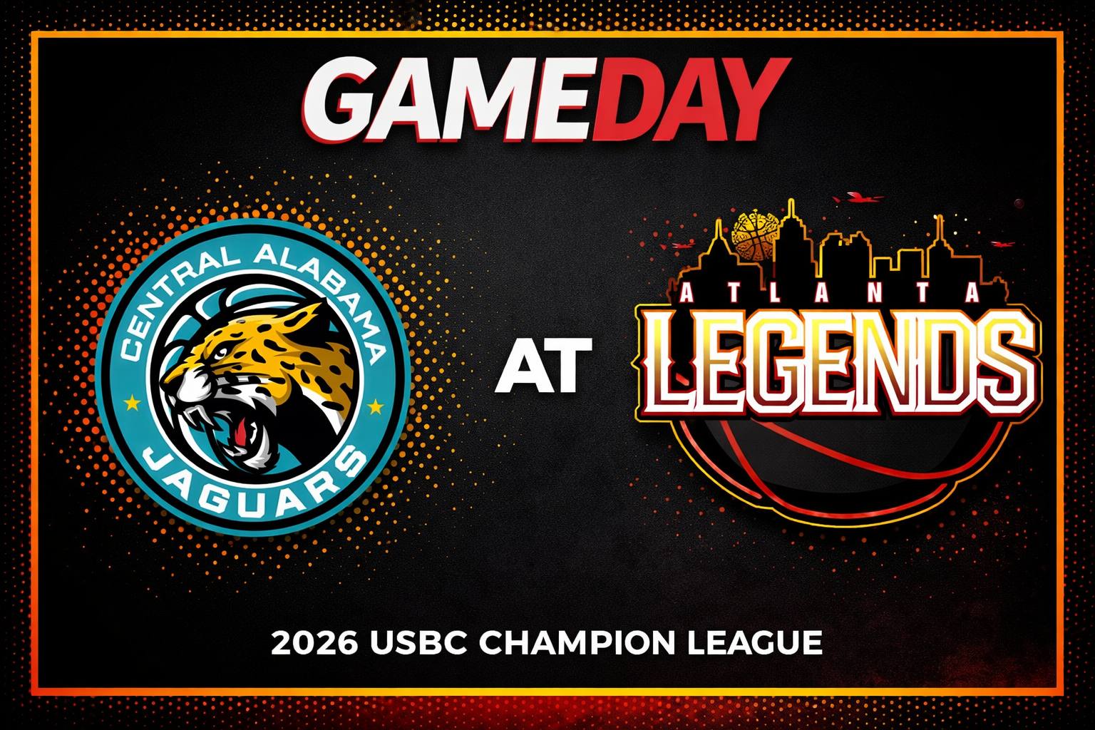 Central Alabama Jaguars vs Atlanta Legends 3:00pm July 19, 2026