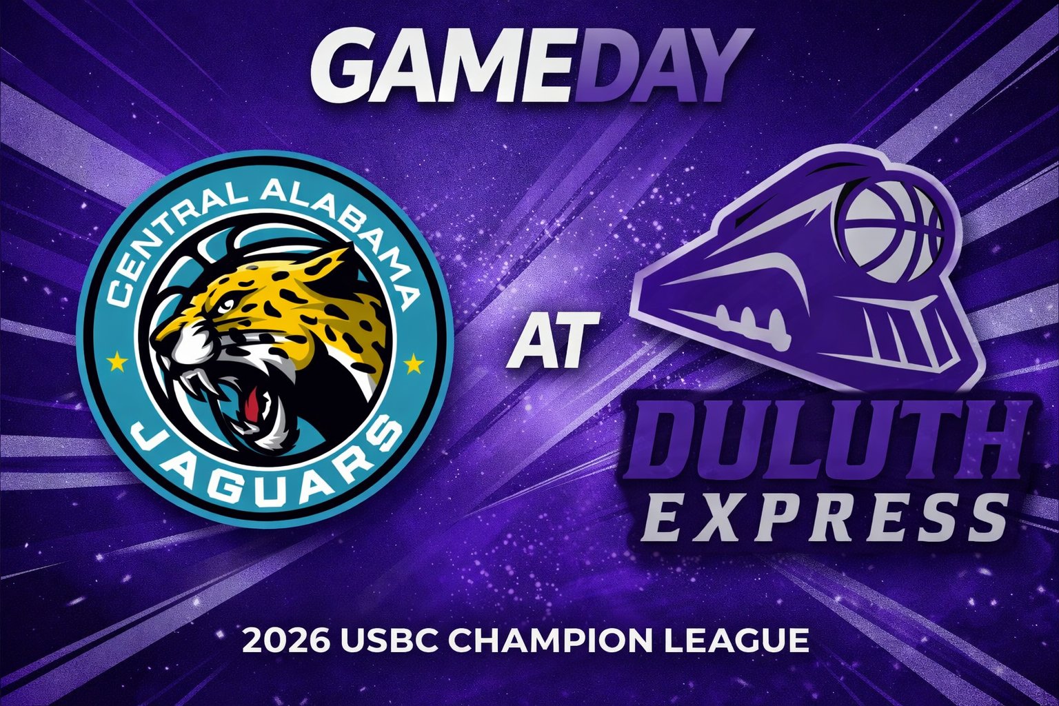 Central Alabama Jaguars vs Duluth Express 3:00pm August 16, 2026