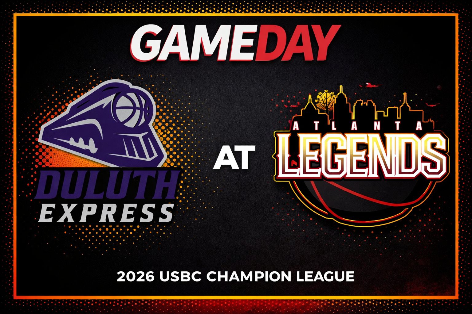 Duluth Express vs Atlanta Legends 3:00pm August 23, 2026