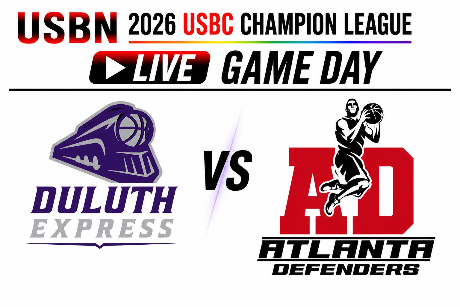 Atlanta Defenders at Duluth Express 3:00pm August 16, 2026