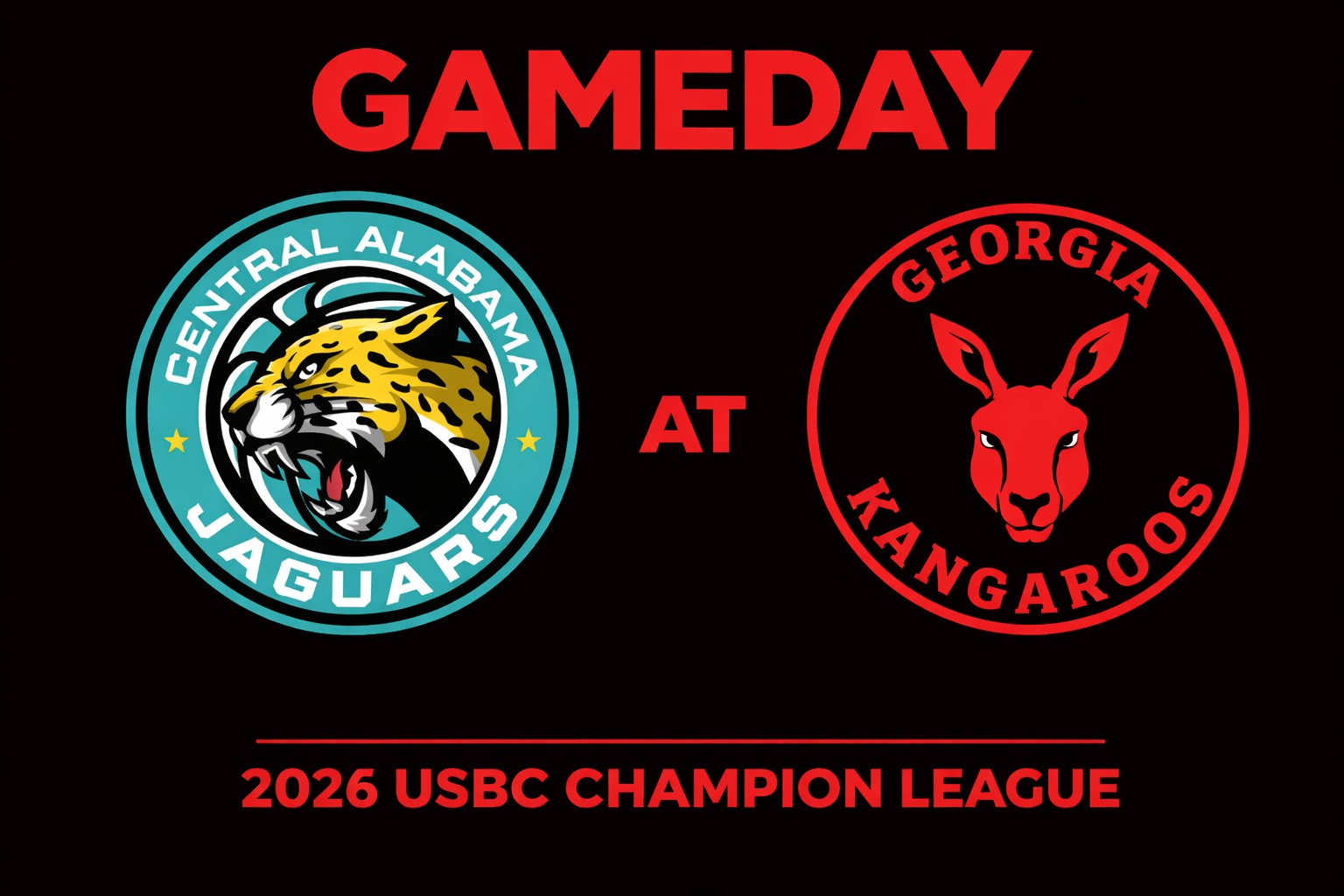 Central Alabama Jaguars vs Georgia Kangaroos 3:00pm July 5, 2026
