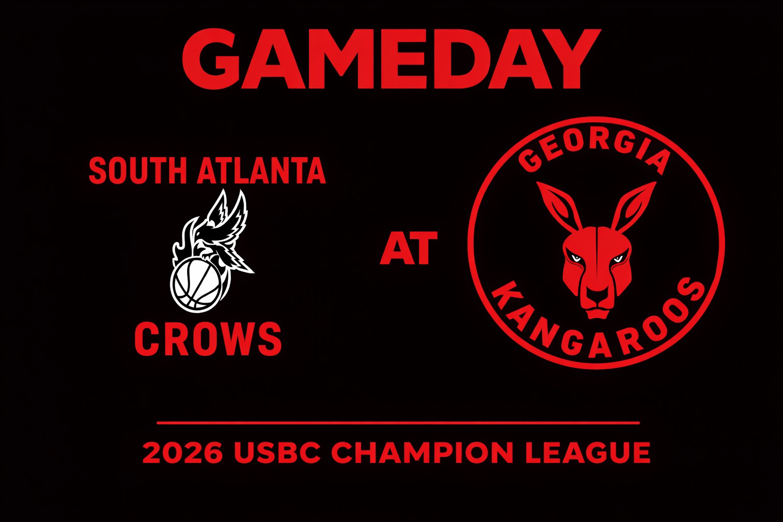 South Atlanta Crows vs Georgia Kangaroos 3:00pm September 6, 2026