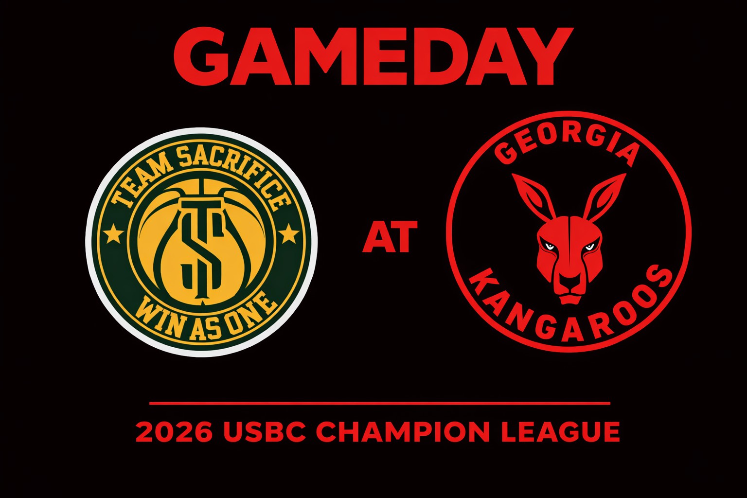 Team Sacrifice vs Georgia Kangaroos 3:00pm October 11, 2026