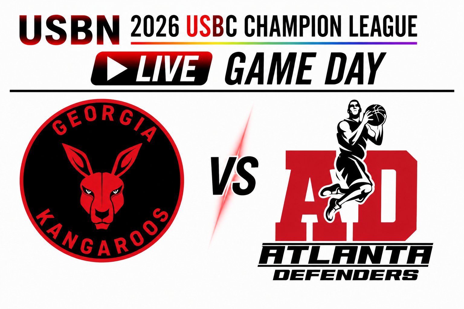 Atlanta Defenders at Georgia Kangaroos 3:00pm August 23, 2026