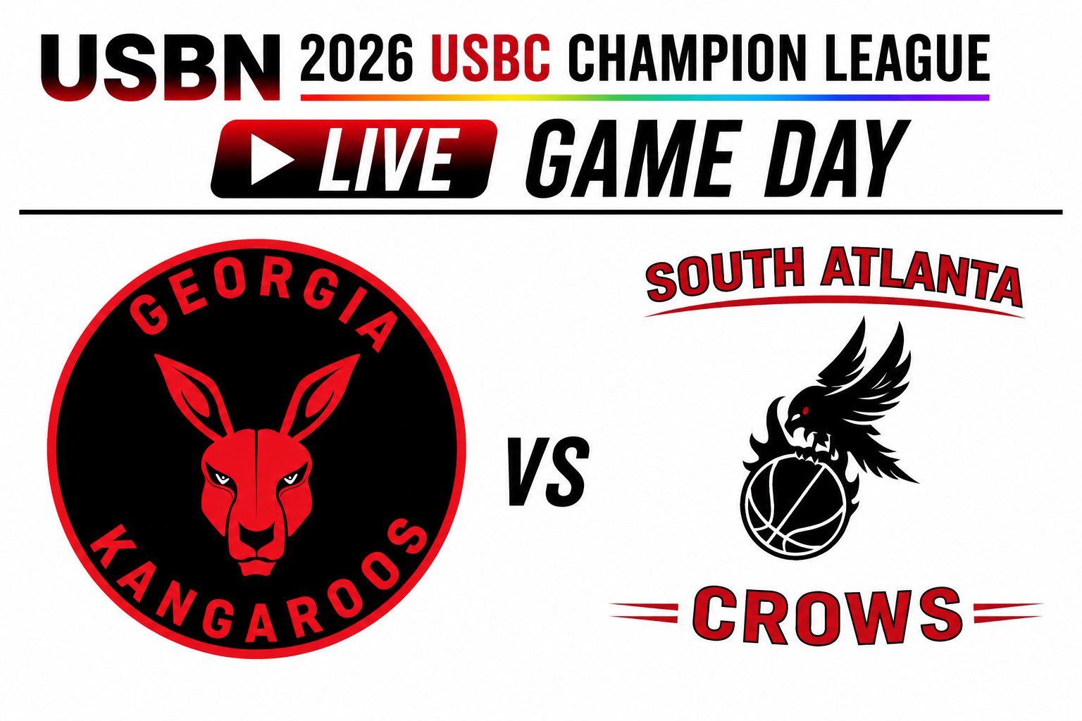 South Atlanta Crows at Georgia Kangaroos 3:00pm September 6, 2026