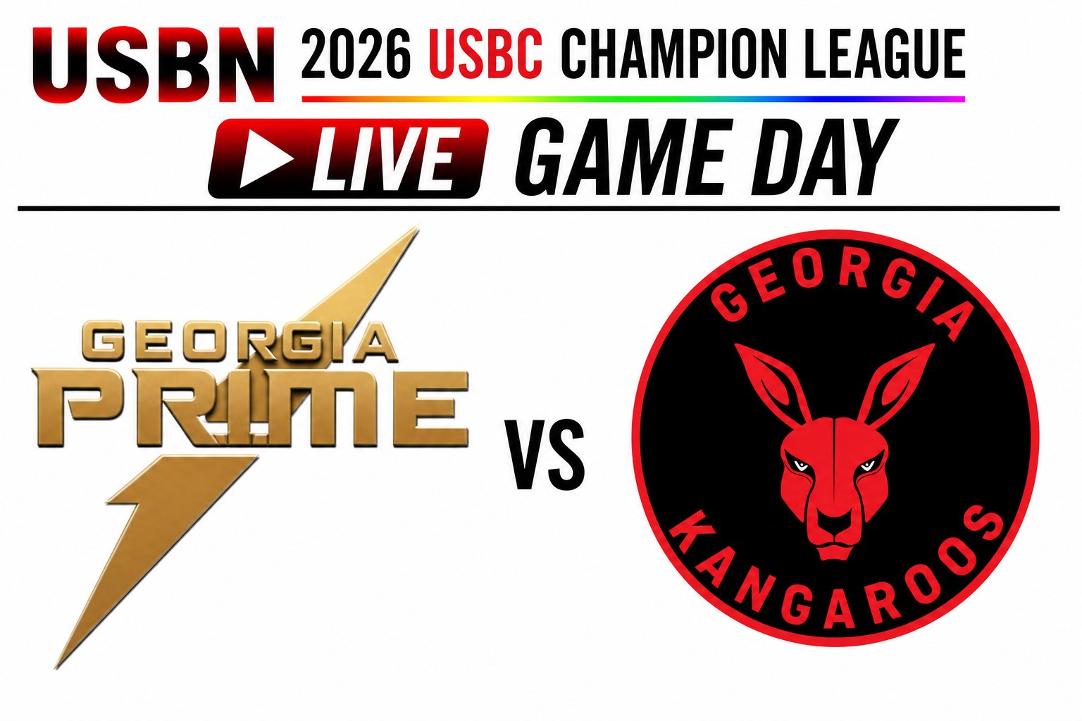 Georgia Kangaroos at Georgia Prime 3:00pm August 2, 2026