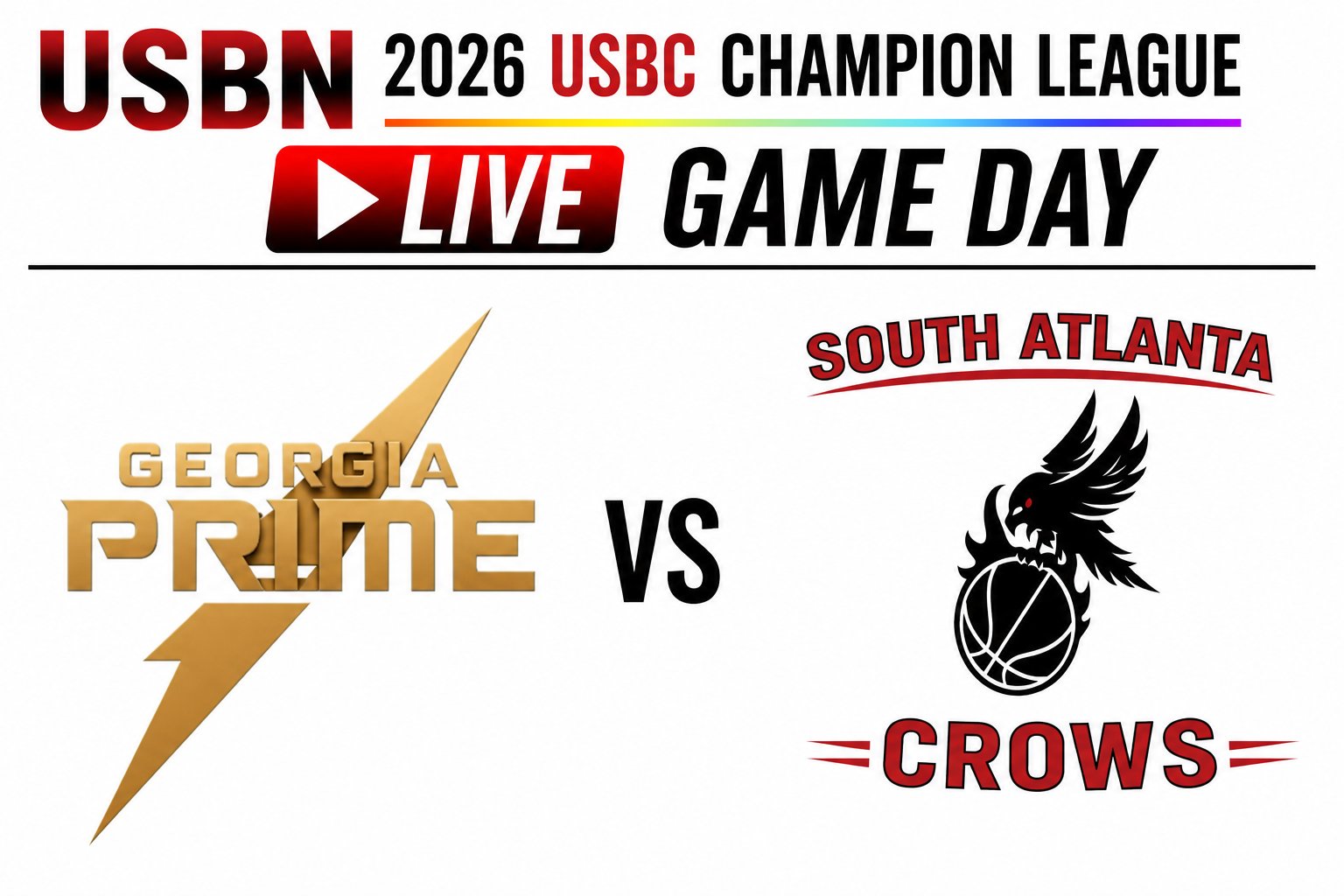South Atlanta Crows at Georgia Prime 3:00pm July 26, 2026