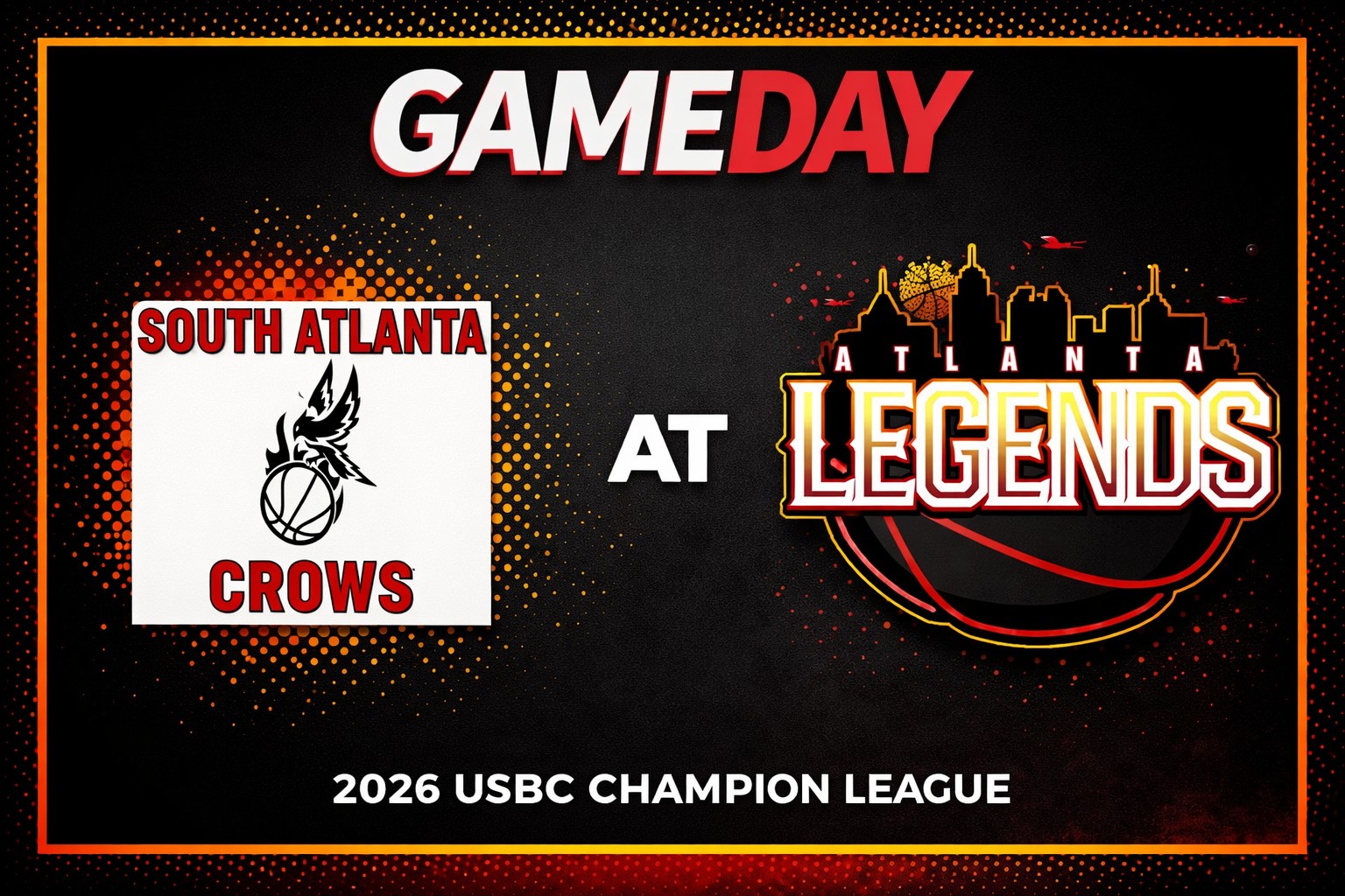 South Atlanta Crows vs Atlanta Legends 3:00pm September 20, 2026