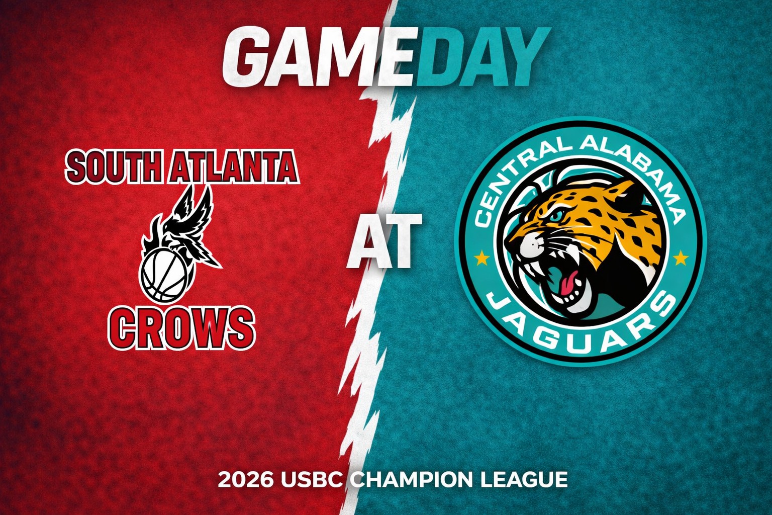 South Atlanta Crows vs Central Alabama Jaguars 3:00pm June 28, 2026