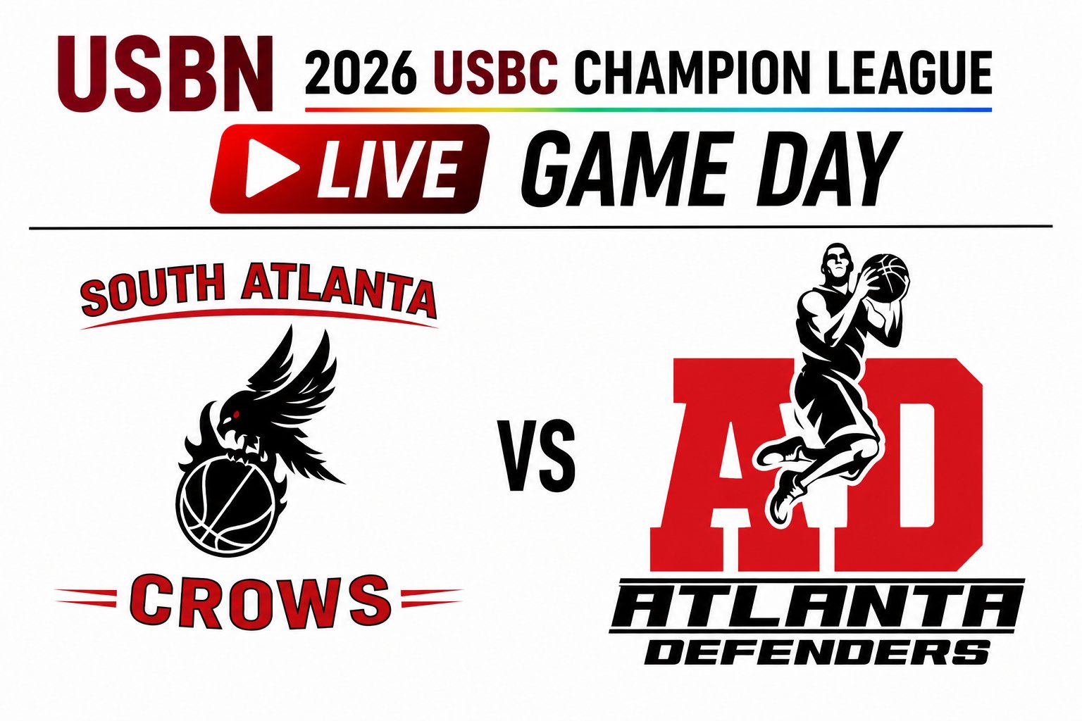 Atlanta Defenders at South Atlanta Crows 3:00pm July 5, 2026