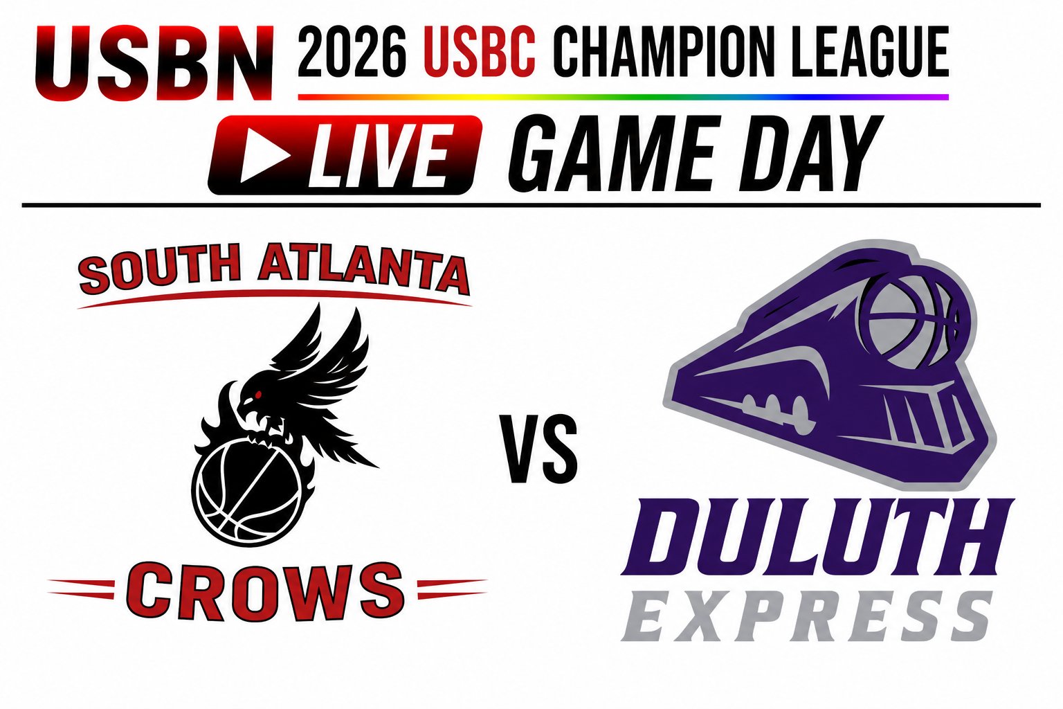 Duluth Express at South Atlanta Crows 3:00pm August 2, 2026