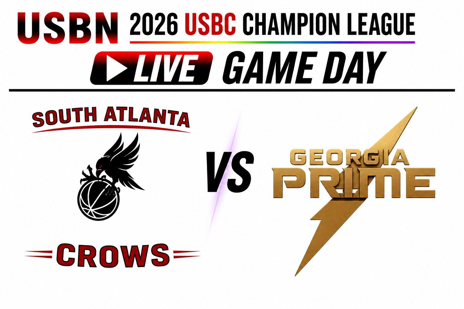 Georgia Prime at South Atlanta Crows 3:00pm August 16, 2026