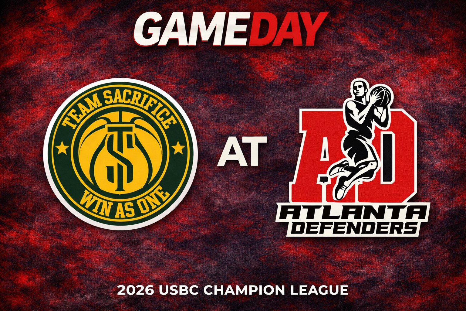 Team Sacrifice vs Atlanta Defenders 3:00pm July 5, 2026