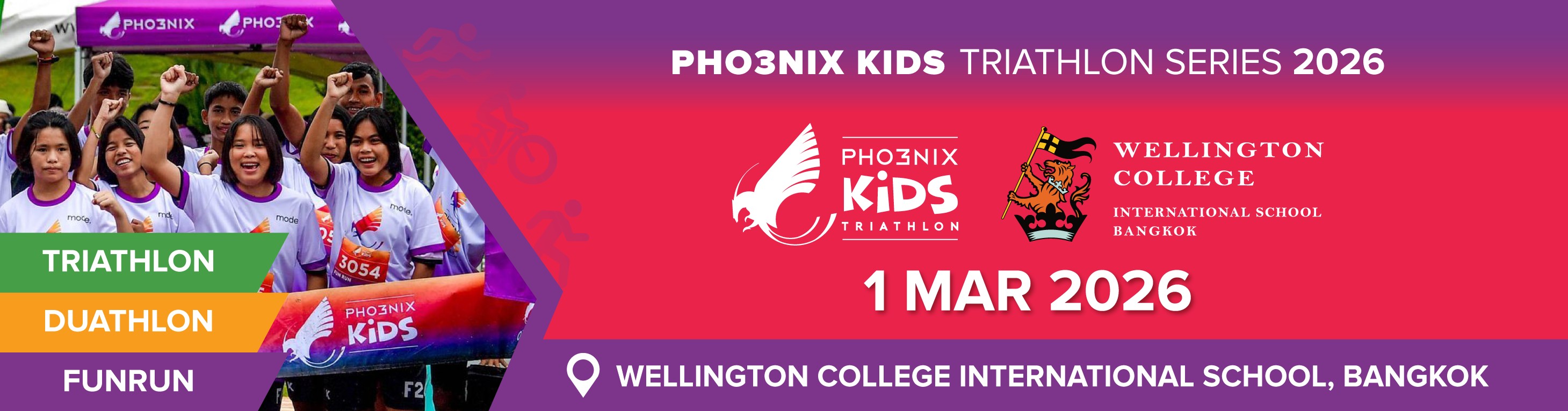 Pho3nix Kids Triathlon Thailand 2026 @ Wellington college international school, bangkok