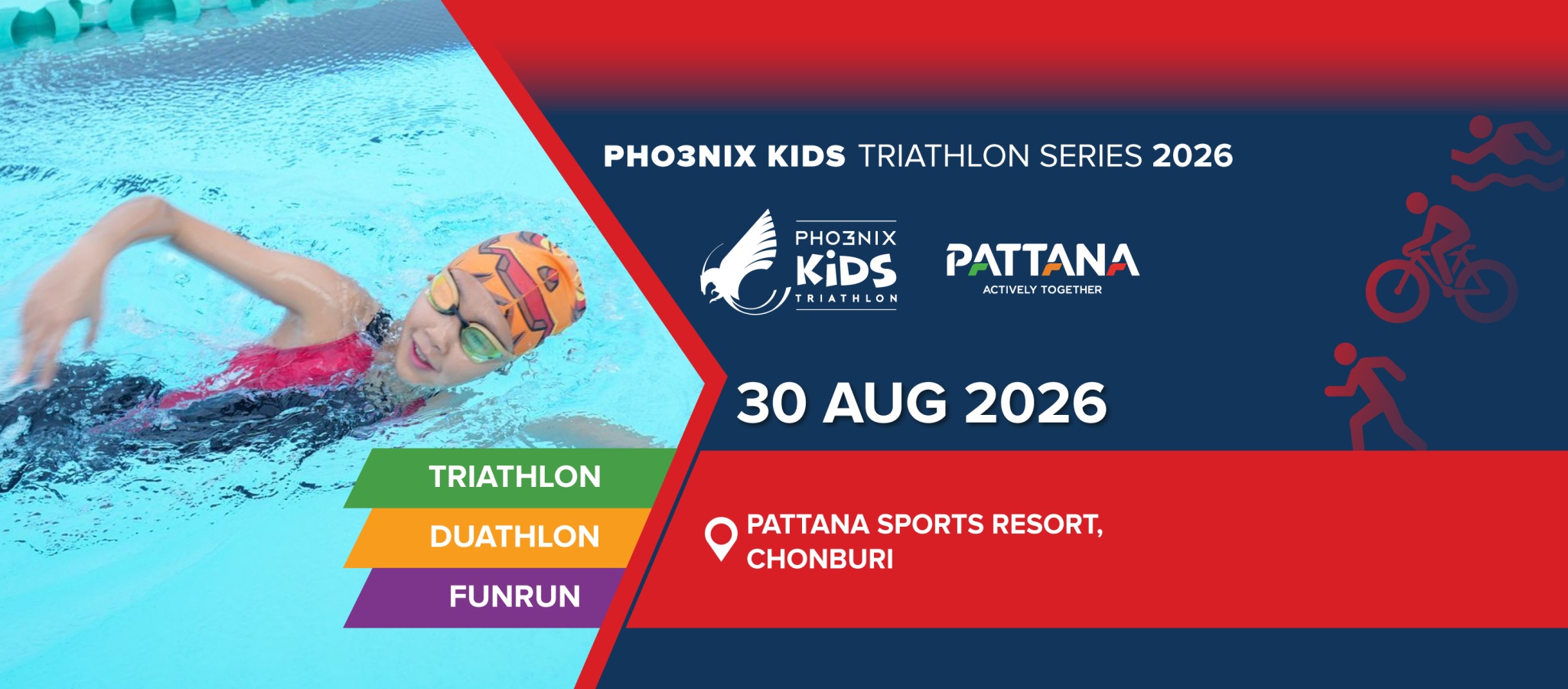 Pho3nix Kids Triathlon Thailand 2026 @ Pattana Sports Resort, Chonburi