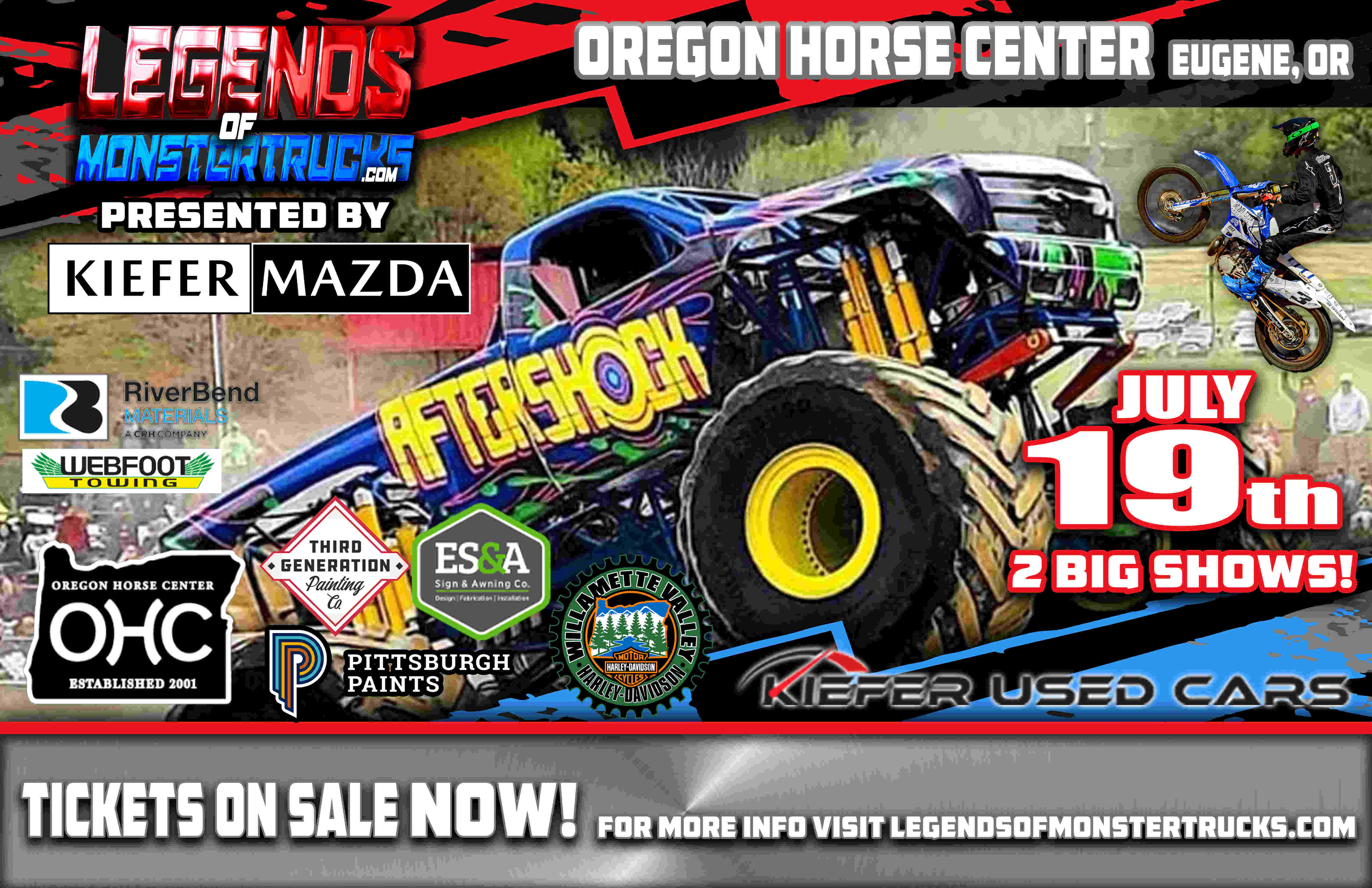 KEIFER MAZDA LEGENDS OF MONSTER TRUCKS - EUGENE, OR - 7/19/2025 - 7:30PM