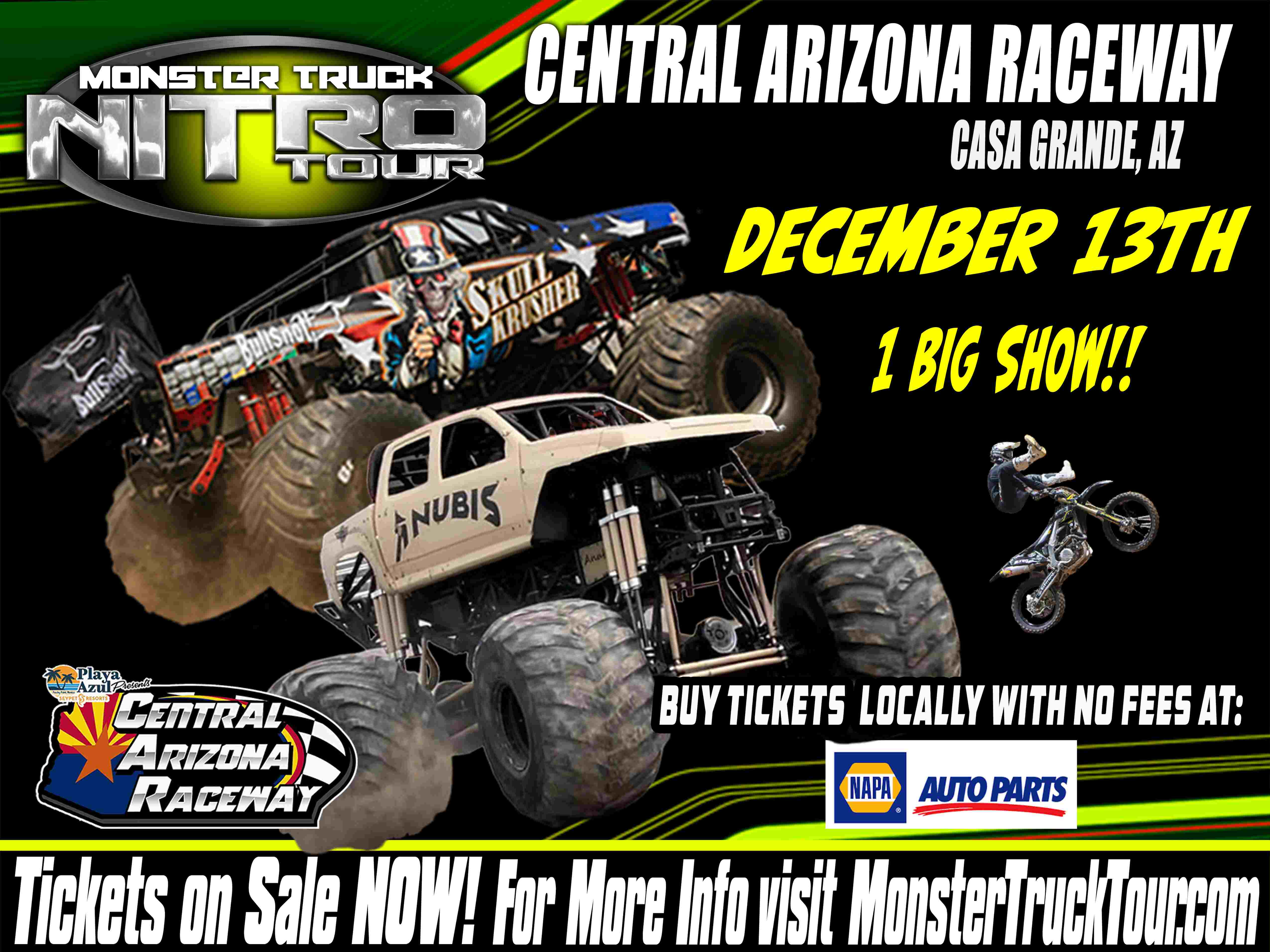 Monster Truck Nitro Tour - Casa Grande, AZ - 12/13/2025 - 2:00pm