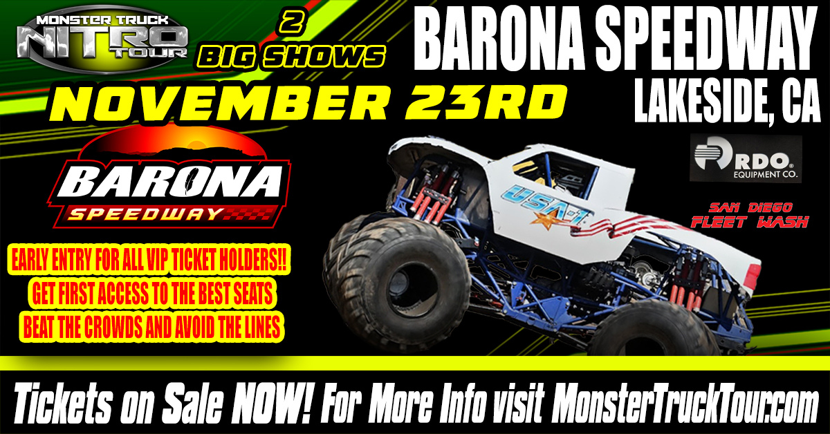 Monster Truck Nitro Tour - Lakeside, CA - 11/23/2025 - 7:00pm