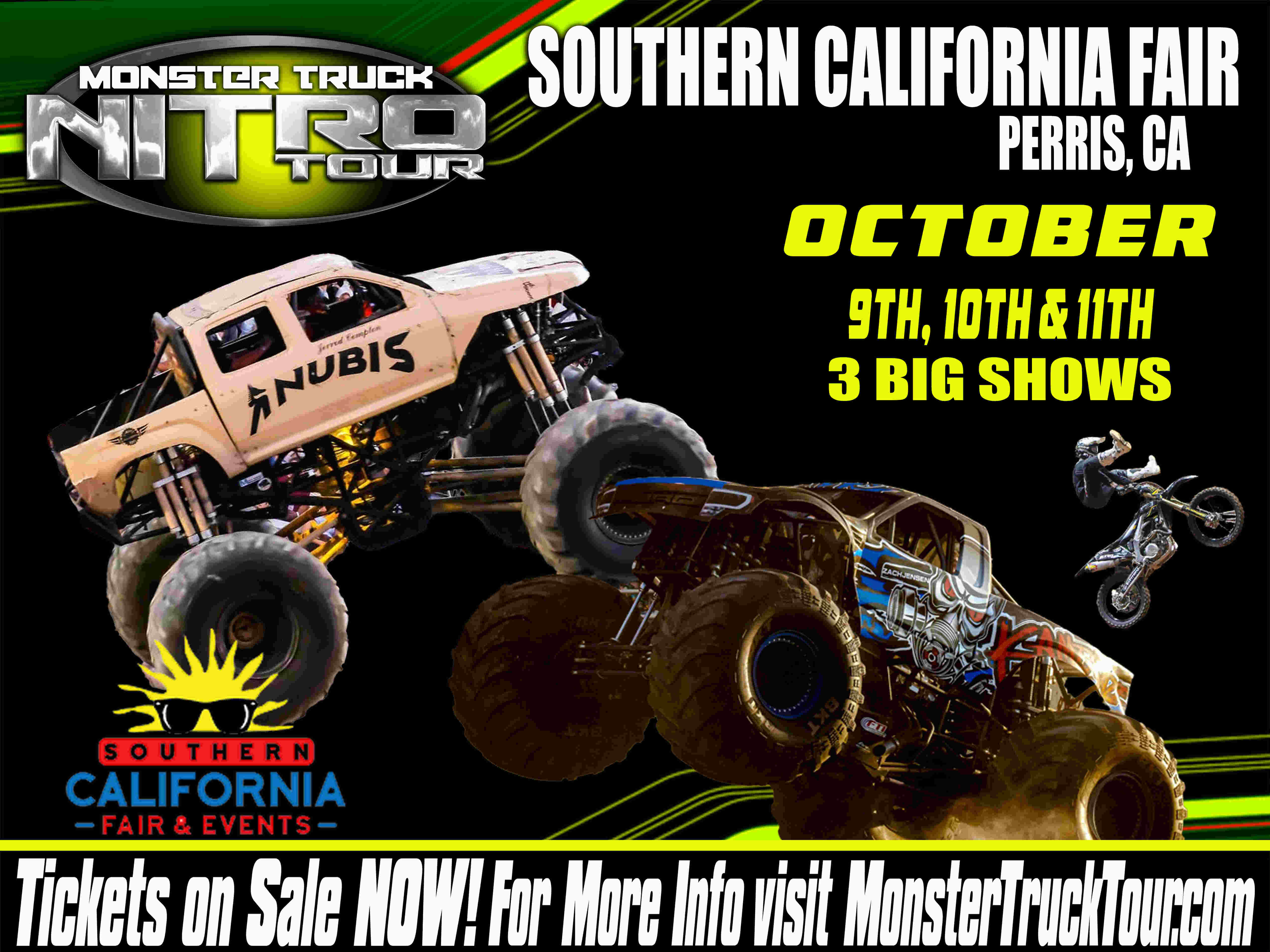 Monster Truck Nitro Tour - Perris, CA - 10/09/25 - 7:30pm