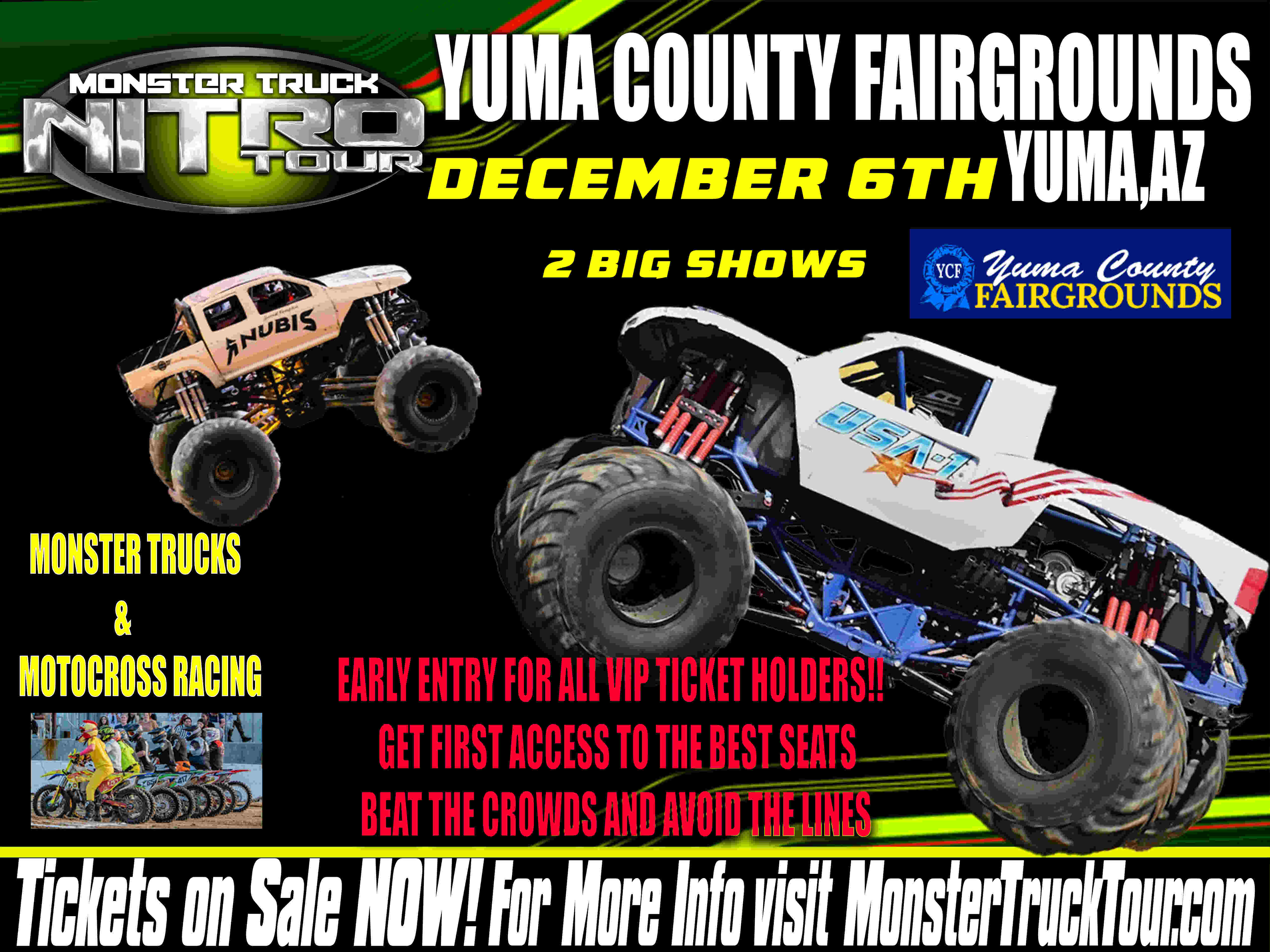 Monster Truck Nitro Tour - Yuma, AZ - 12/6/2025 - 1:30pm