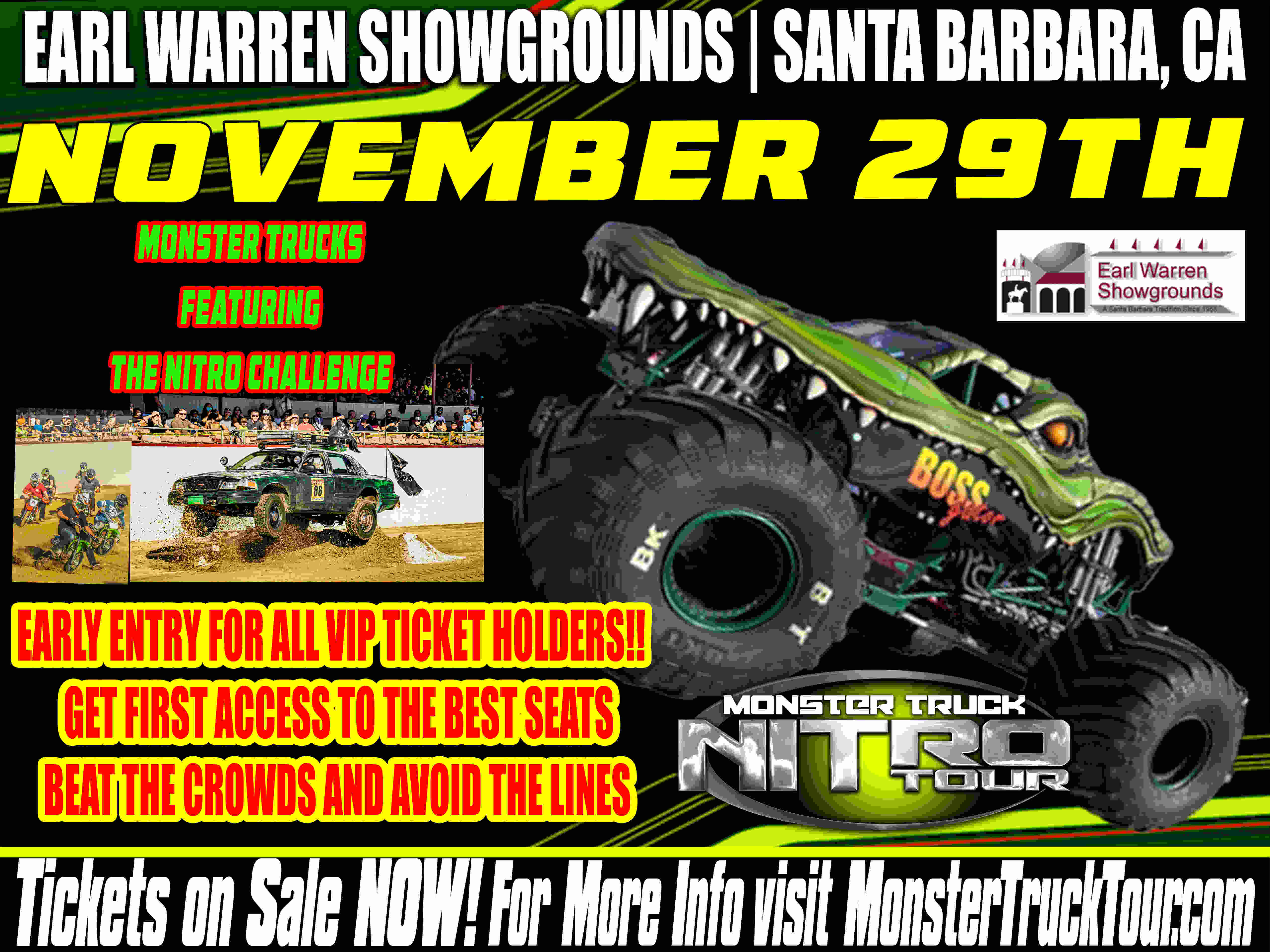 Monster Truck Nitro Tour - Santa Barbara, CA - 11/29/2025 - 7:30pm