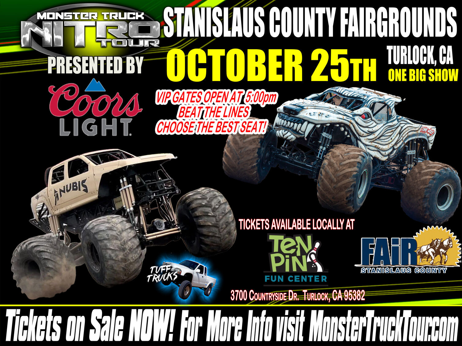 Monster Truck Nitro Tour - Turlock, CA - 10/25/2025 - 7:00pm