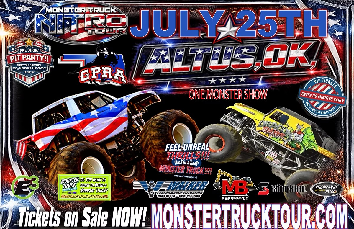 Monster Truck Nitro Tour - Altus, OK - 7/25/26 - 7:30PM