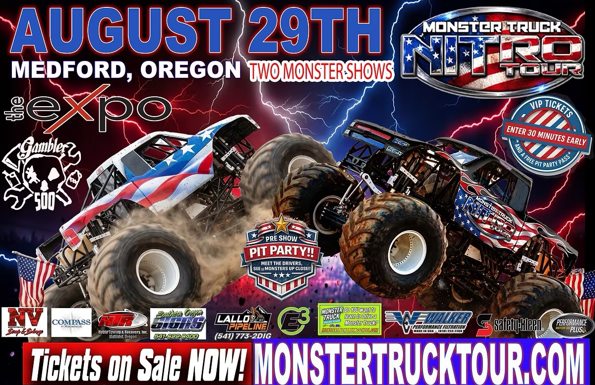 Monster Truck Nitro Tour - Medford, OR - 8/29/26 - 7:00pm
