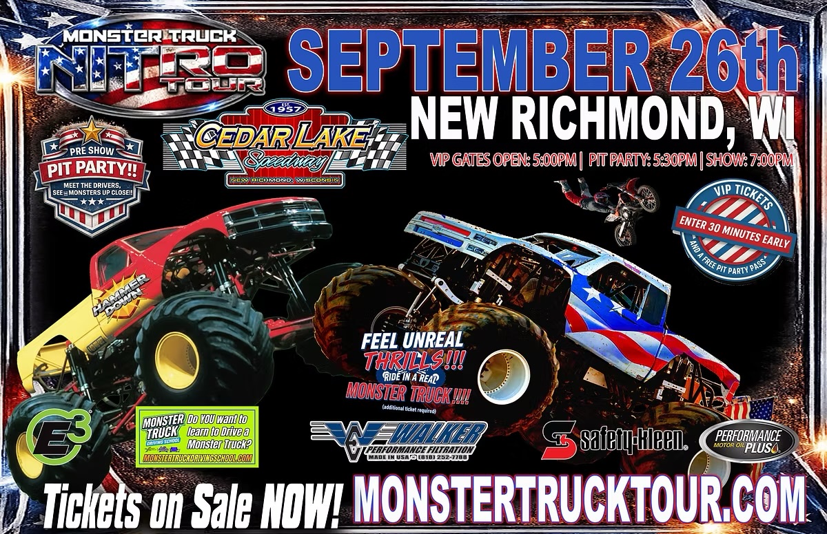 Monster Truck Nitro Tour - New Richmond, WI - 9/26/26 - 7:00pm