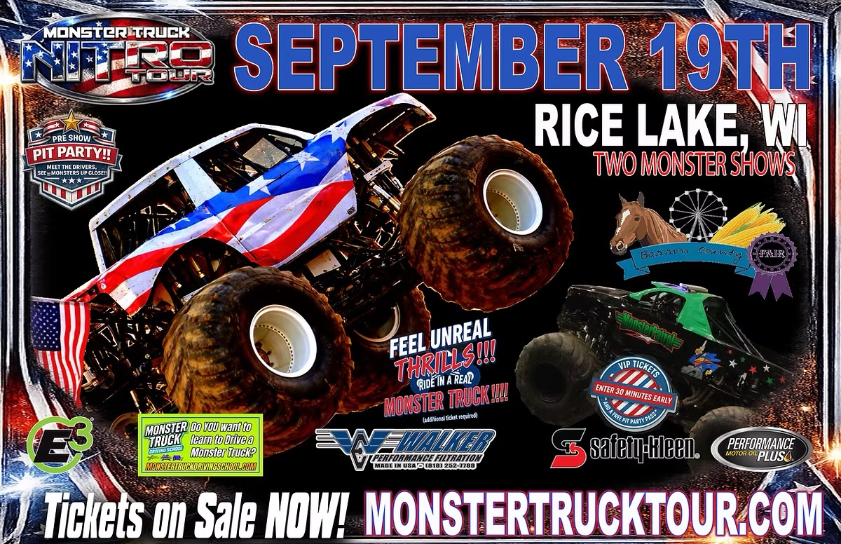 Monster Truck Nitro Tour - Rice Lake, WI - 9/19/26 - 12:00pm