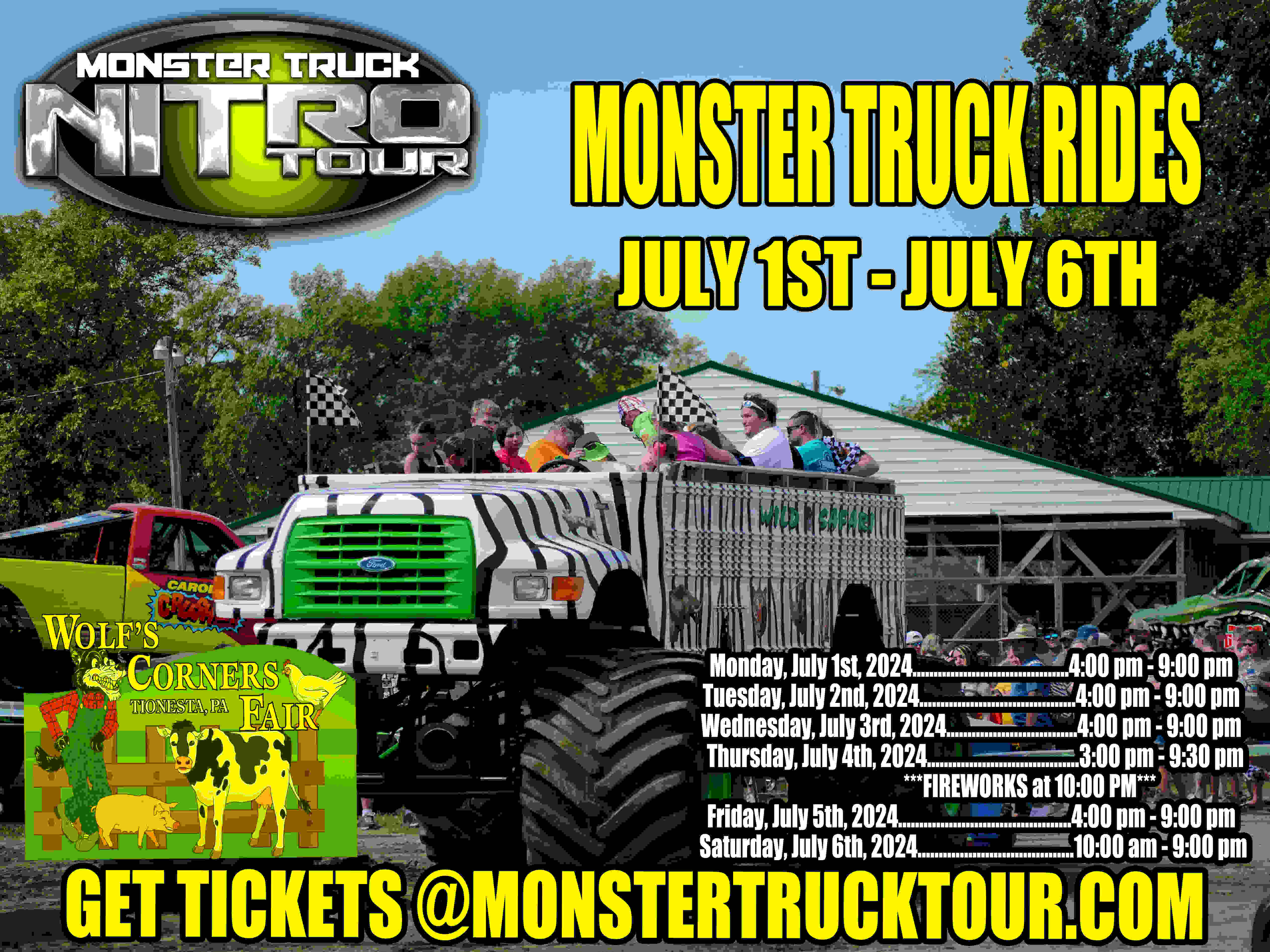 Monster Truck Nitro Ride Truck - 7/1/24 - 7/6/24 - Tionesta, PA