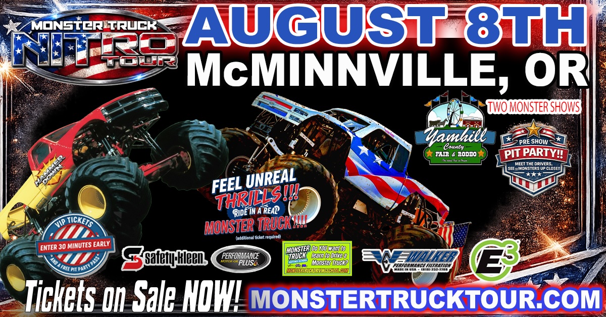 Monster Truck Nitro Tour - McMinnville, OR - 8/8/2026 - 7:00PM