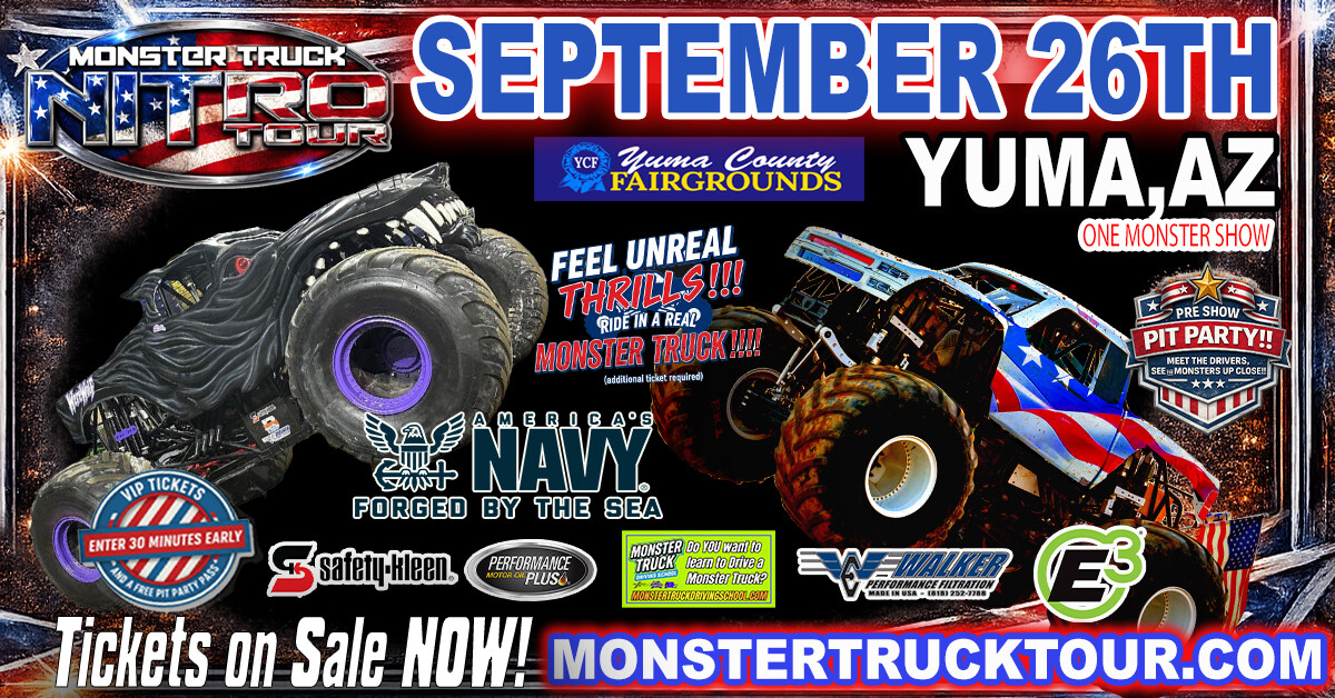 Monster Truck Nitro Tour - Yuma, AZ - 9/26/26 - 8:00PM