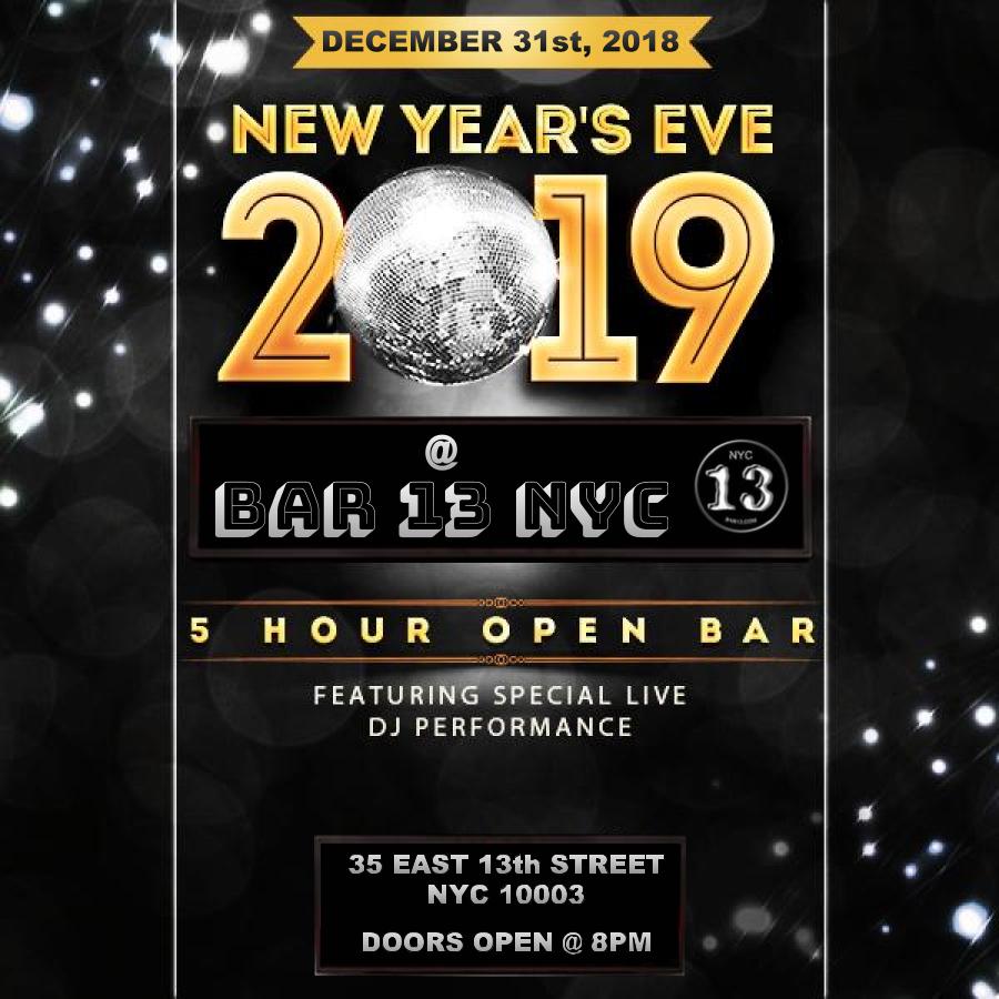 Bar 13 NYE 2019