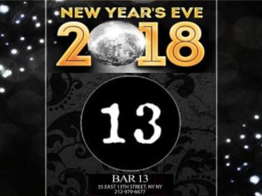 Bar 13 NYE 2018