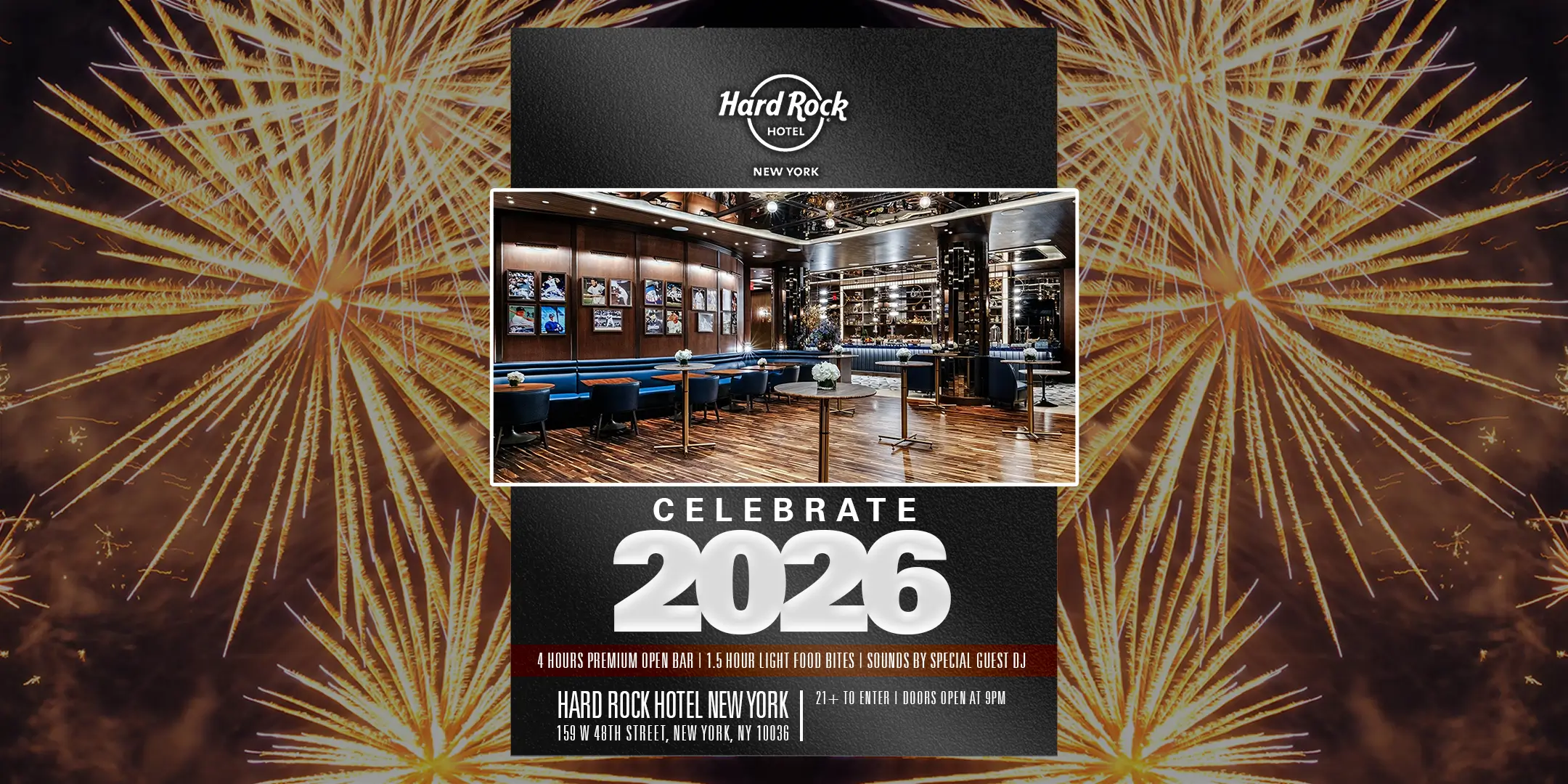 NYY Events Lounge at Hard Rock Hotel NYE 2026